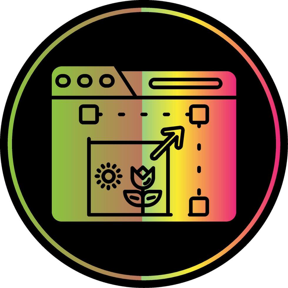 Resize Glyph Due Color Icon vector