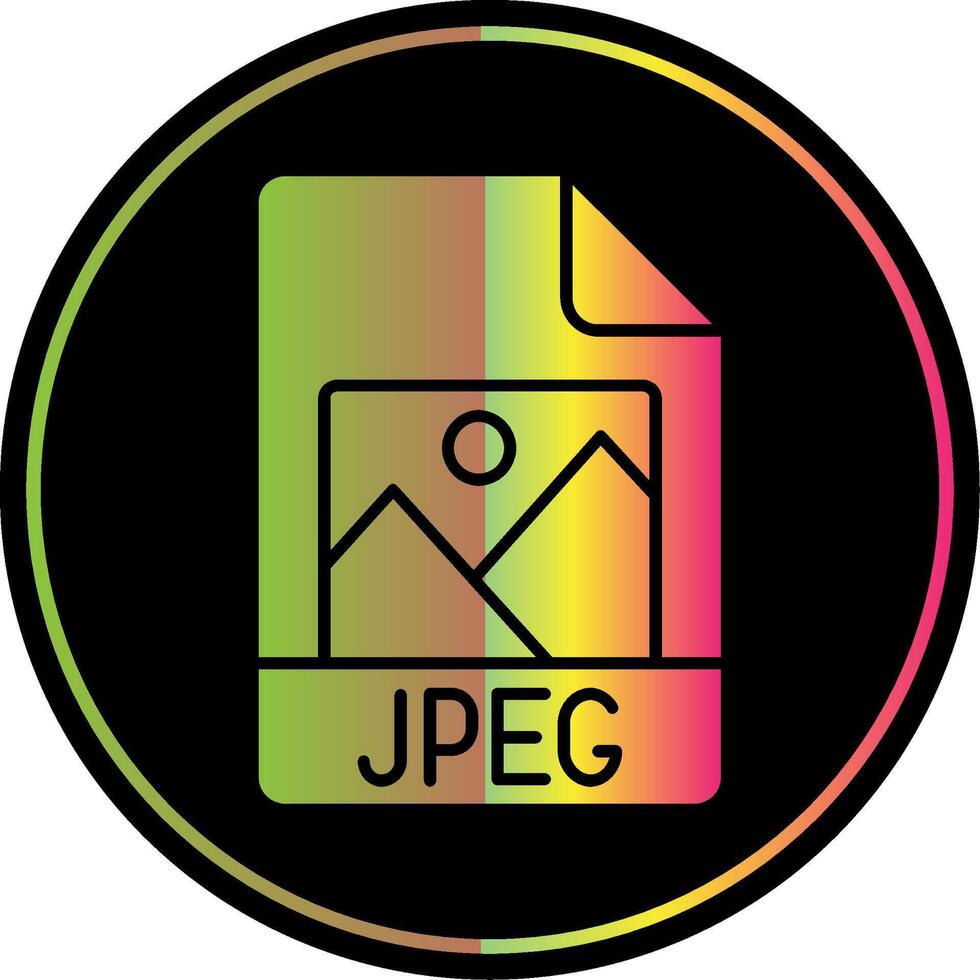 Jpg Glyph Due Color Icon vector
