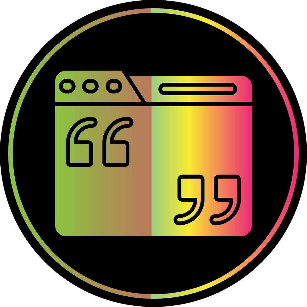 Quote Glyph Due Color Icon vector
