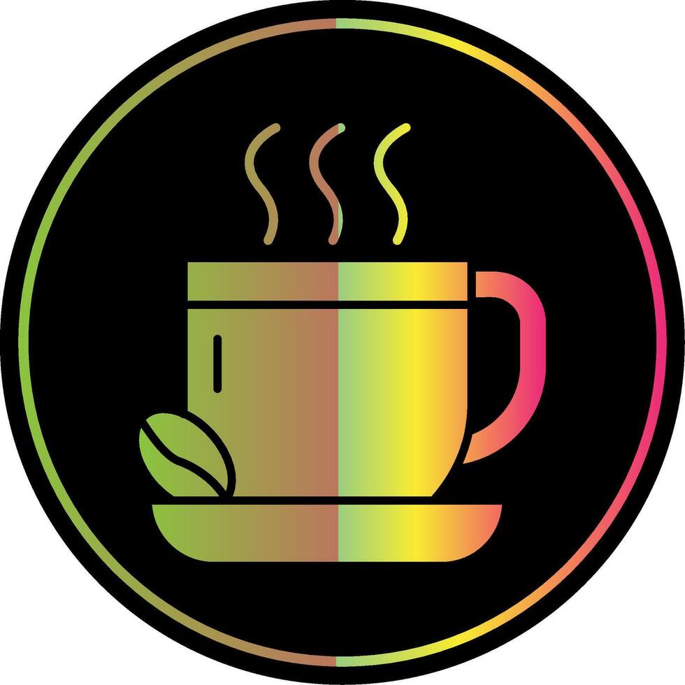 café glifo debido color icono vector