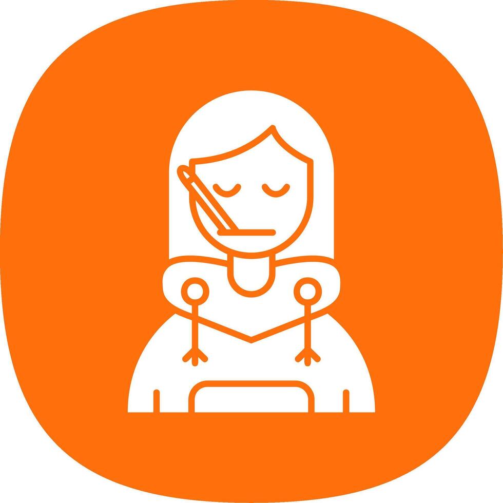 Sick Glyph Curve Icon vector