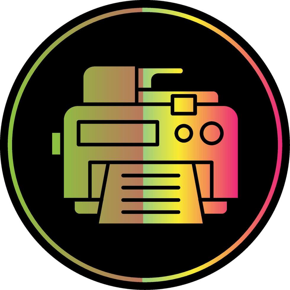 Printer Glyph Due Color Icon vector