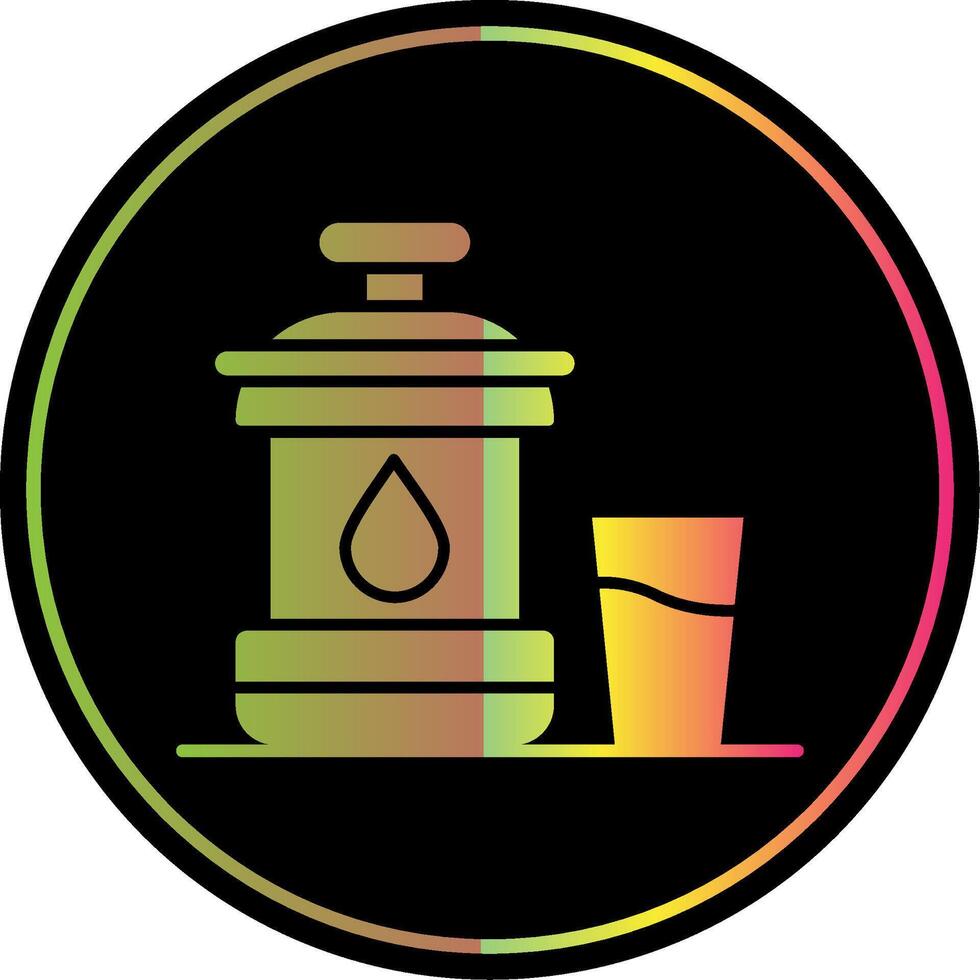 zamzam glifo debido color icono vector