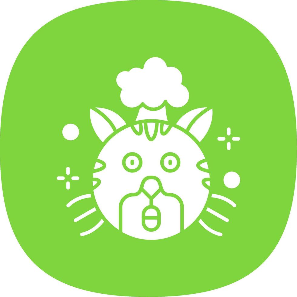Exploding Glyph Curve Icon vector