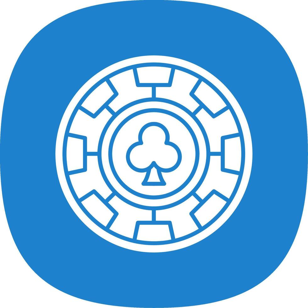 Chip Glyph Curve Icon vector