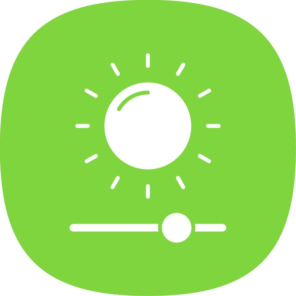 Brightness Glyph Curve Icon vector