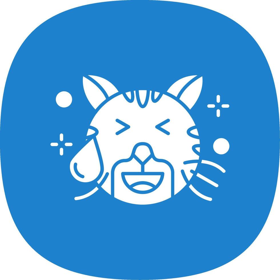 Sweat Glyph Curve Icon vector