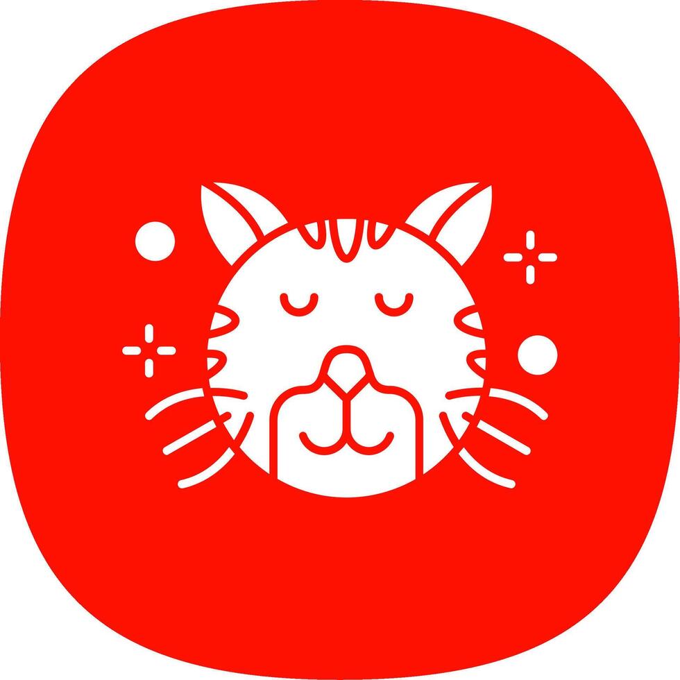 Relieved Glyph Curve Icon vector