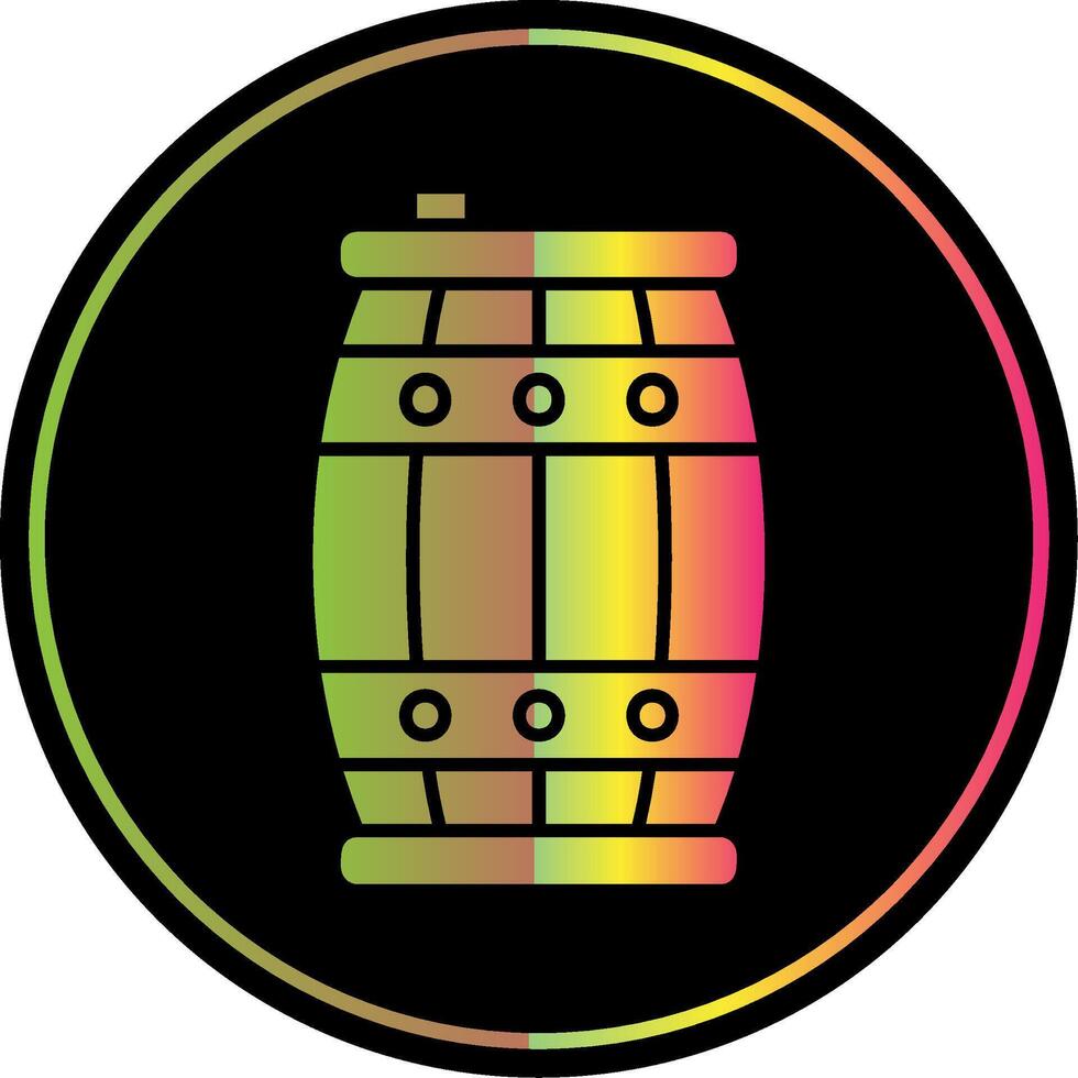 Barrel Glyph Due Color Icon vector