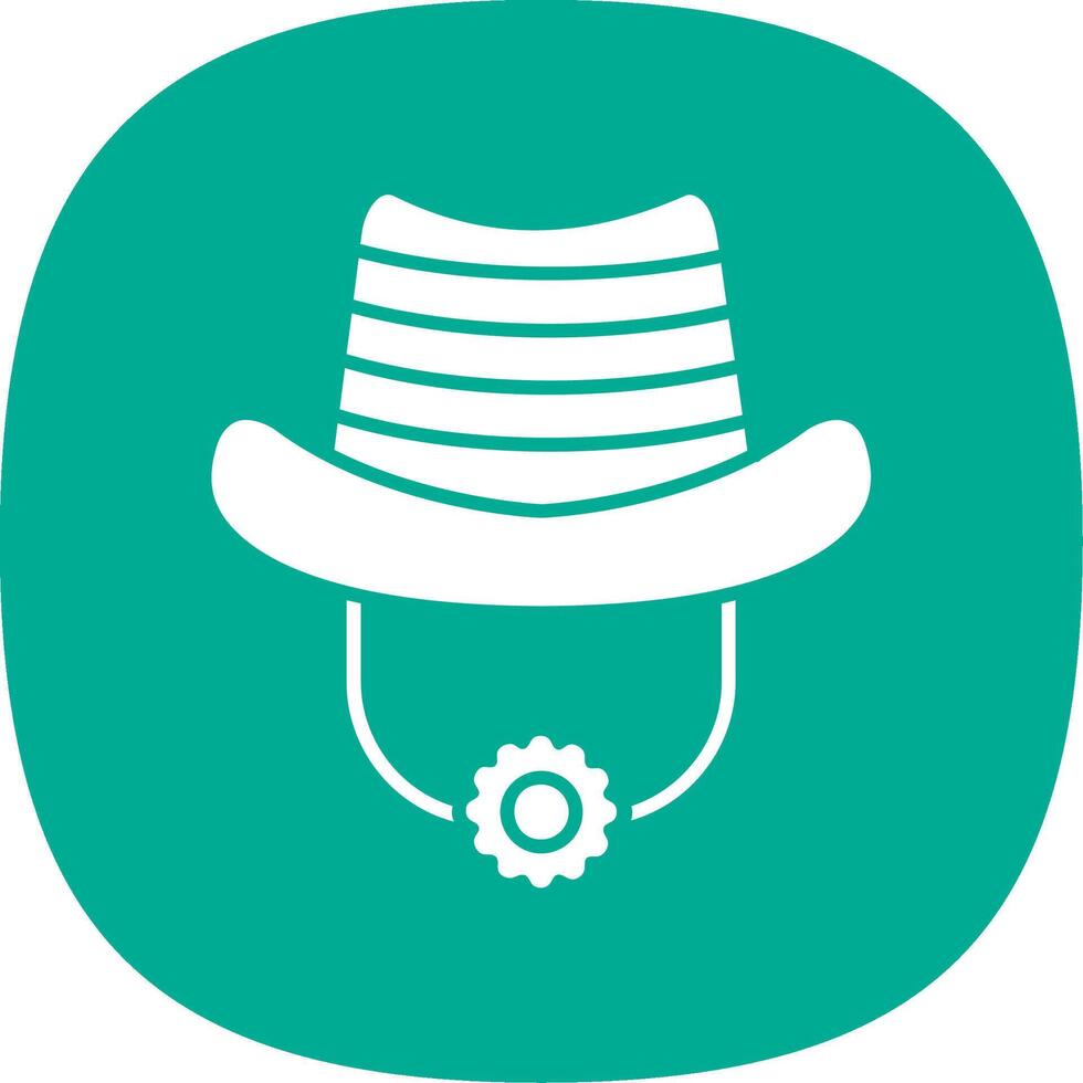 Hat Glyph Curve Icon vector