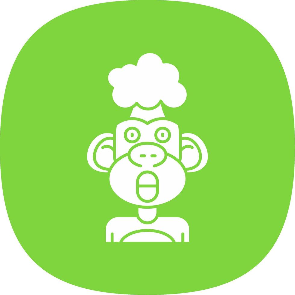 Exploding Glyph Curve Icon vector