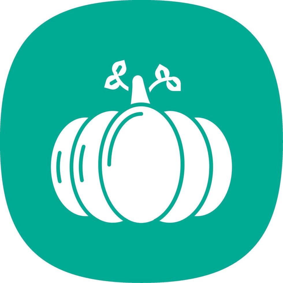 Pumpkin Glyph Curve Icon vector