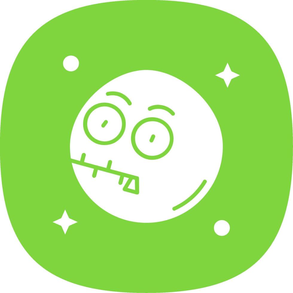 Zipped Glyph Curve Icon vector