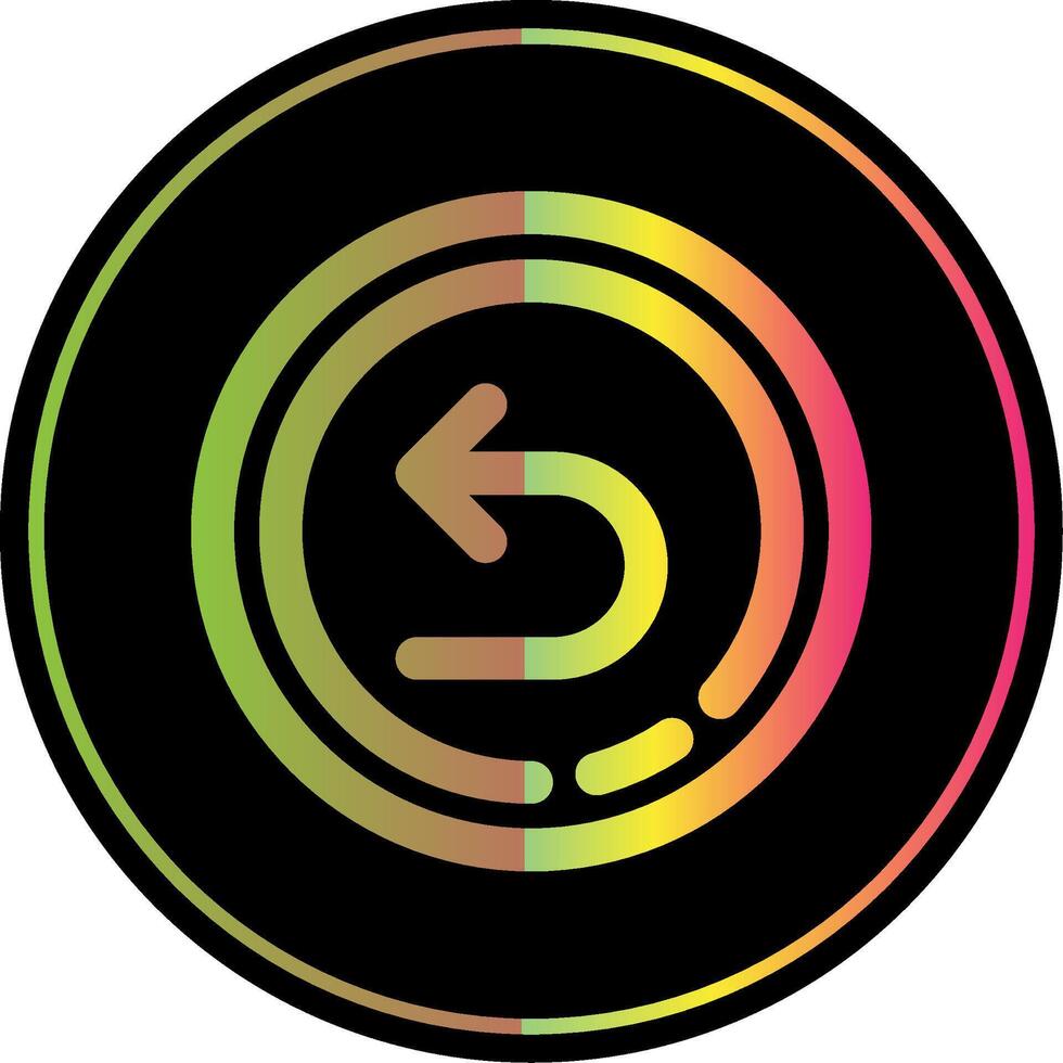 Back Line Gradient Due Color Icon vector