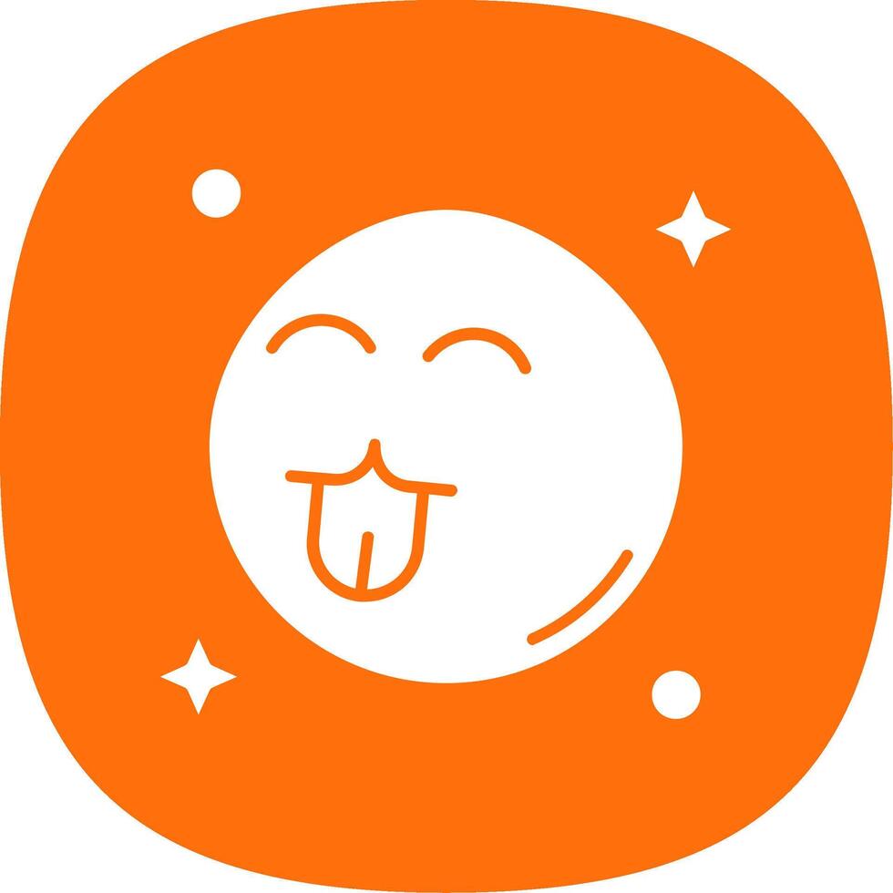 Cute Glyph Curve Icon vector