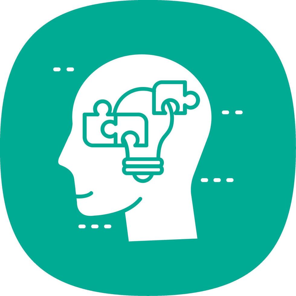 Solution Glyph Curve Icon vector