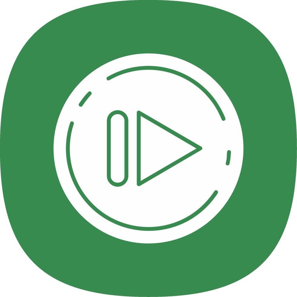 Next Glyph Curve Icon vector
