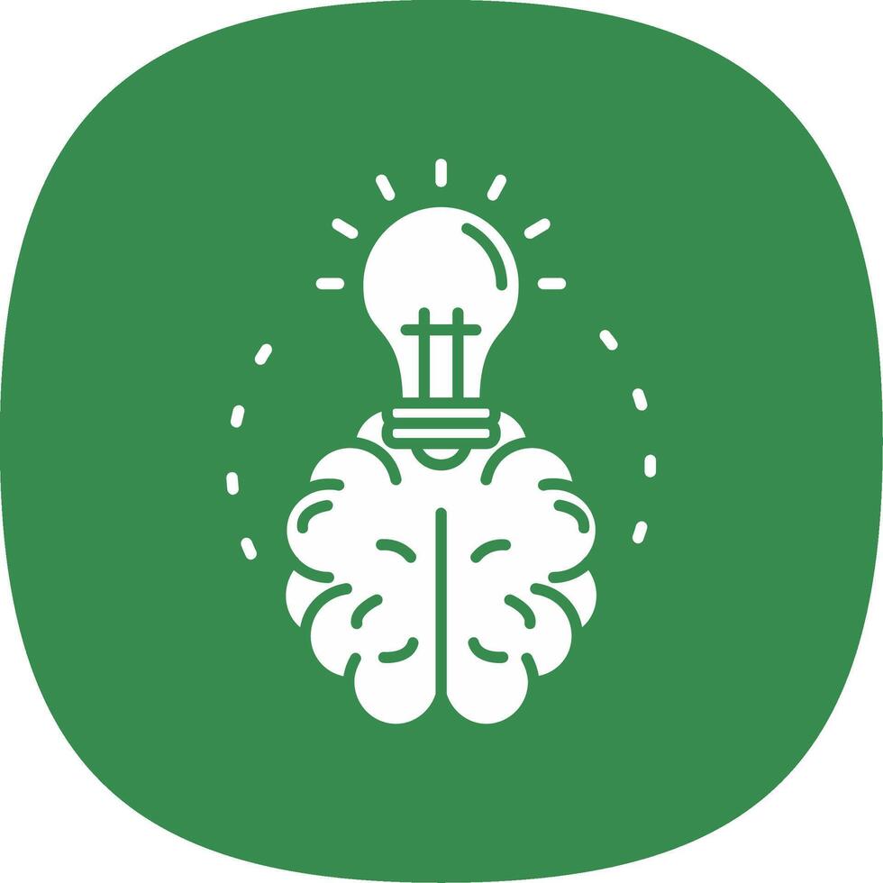 Brainstroming Glyph Curve Icon vector