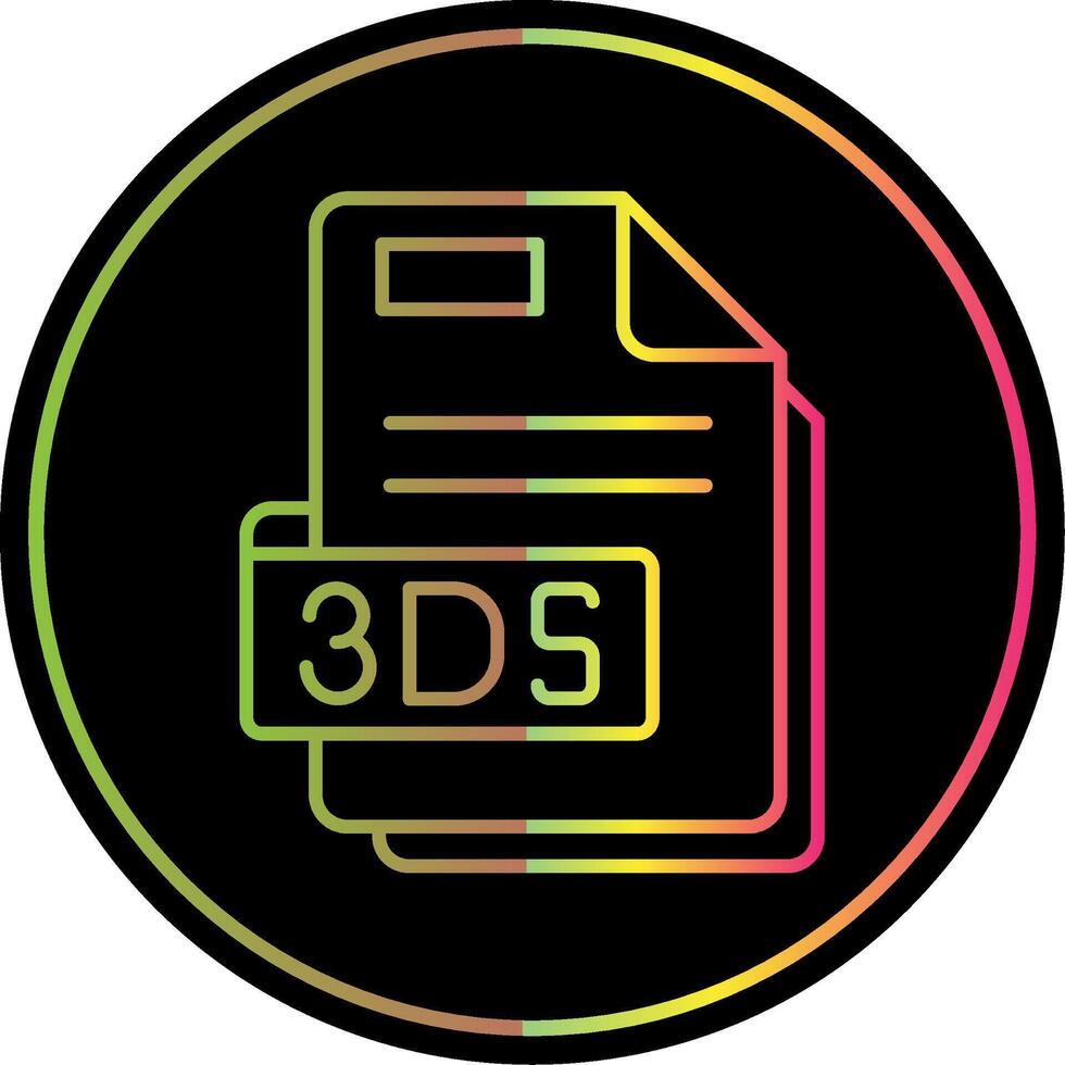 3ds línea degradado debido color icono vector