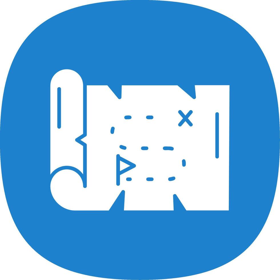 Map Glyph Curve Icon vector