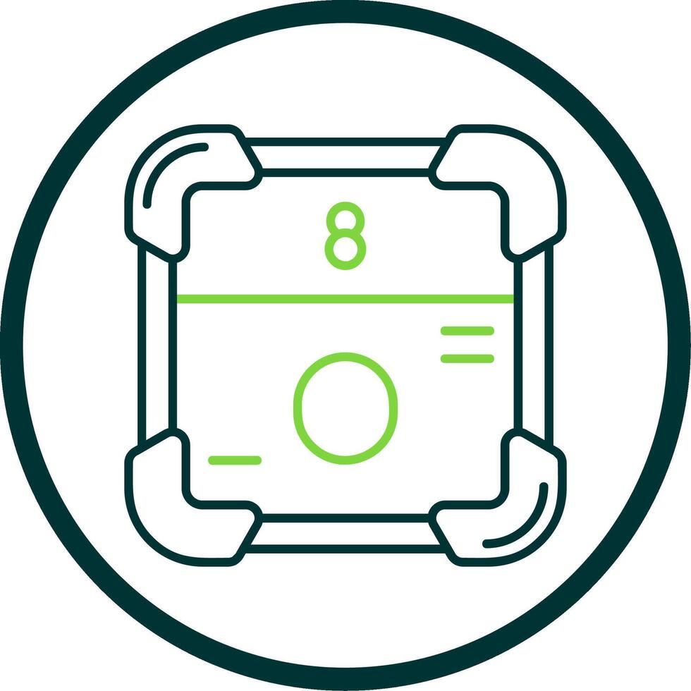 Oxygen Line Circle Icon vector