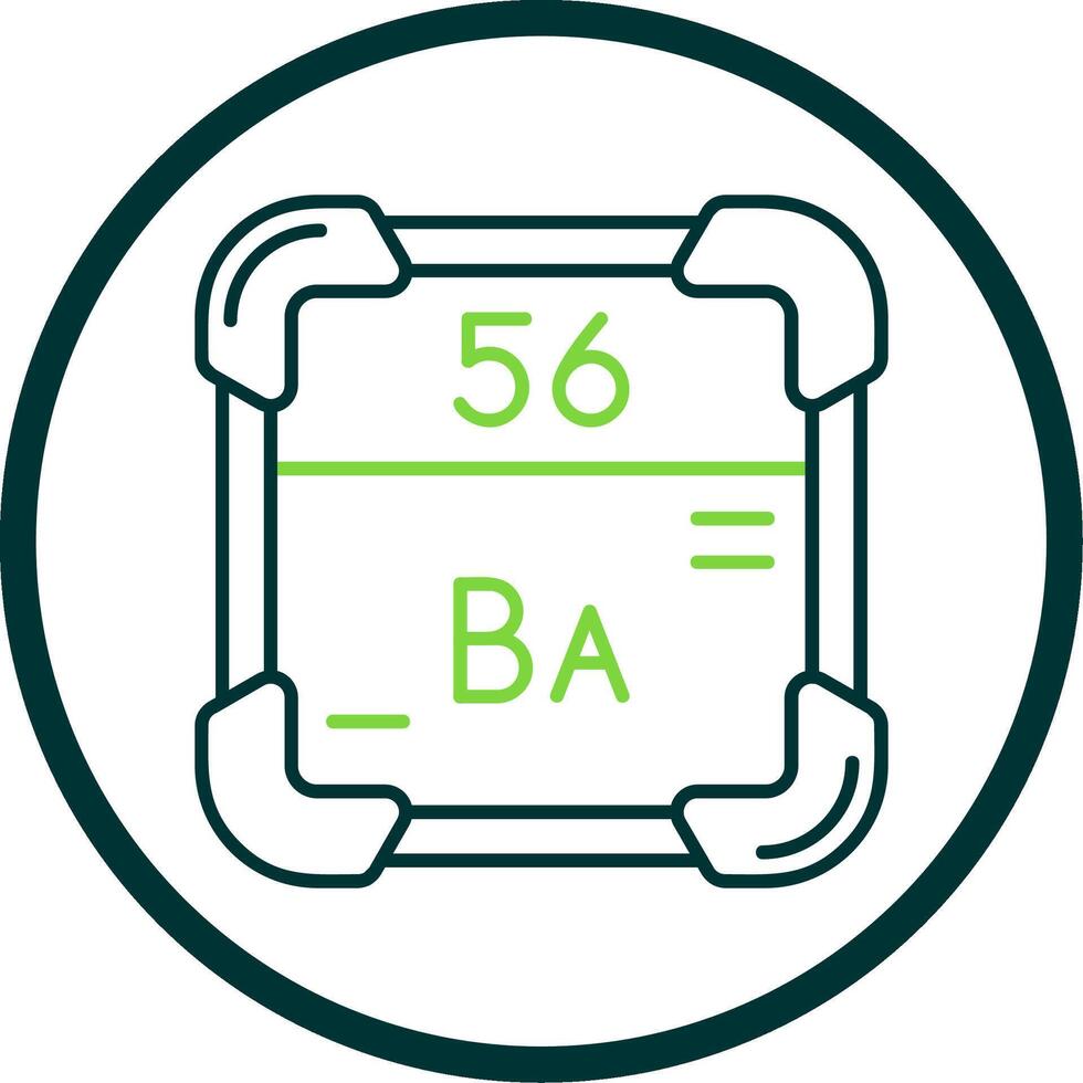 Barium Line Circle Icon vector