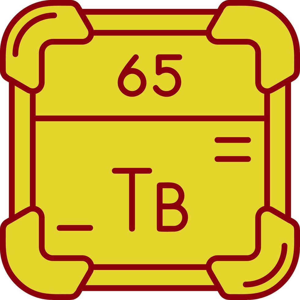 Terbium Vintage Icon vector