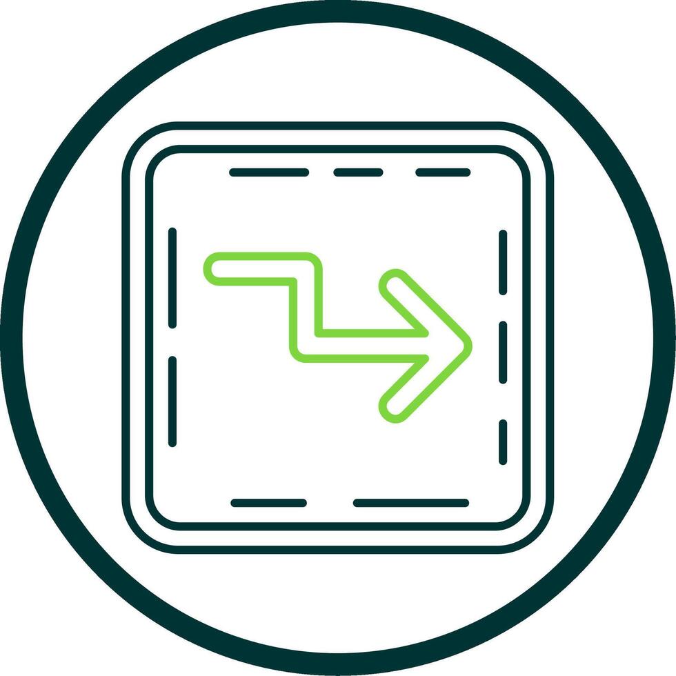 Zigzag Line Circle Icon vector