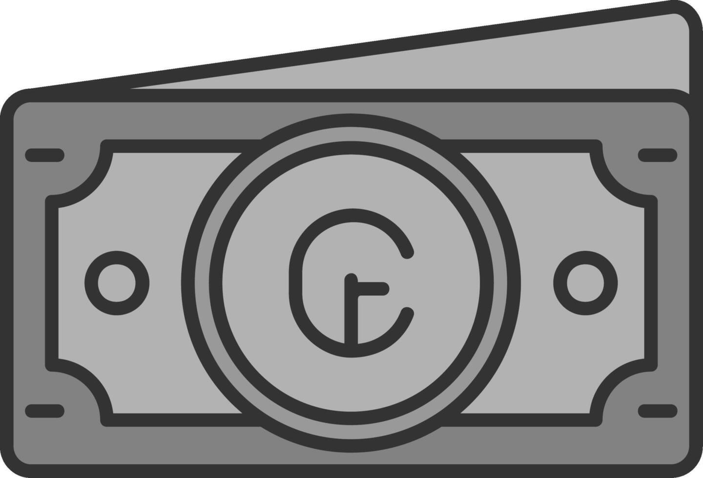 Cruzeiro Line Filled Greyscale Icon vector