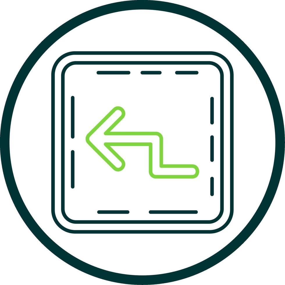 Zigzag Line Circle Icon vector