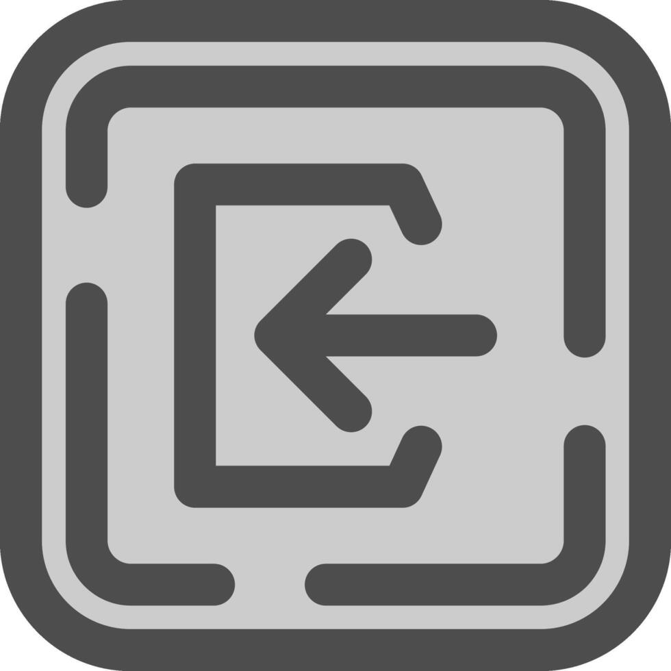 Login Line Filled Greyscale Icon vector