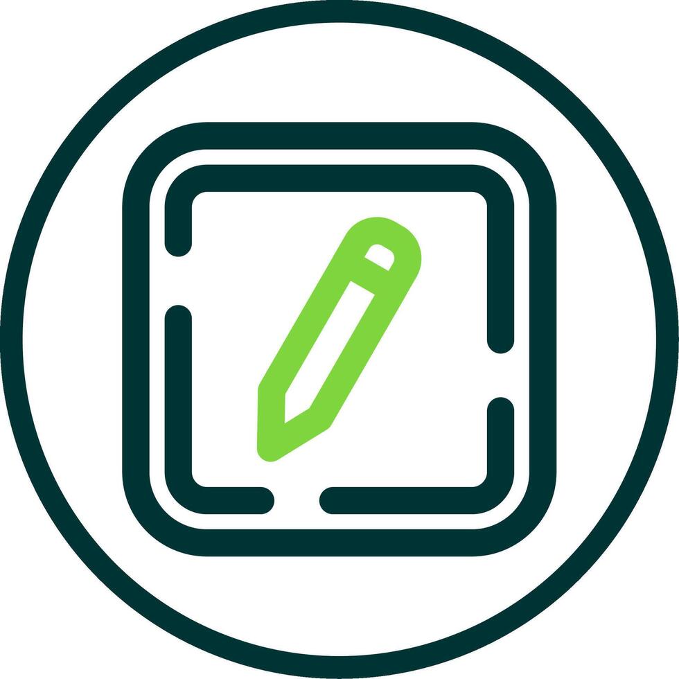 Edit Line Circle Icon vector