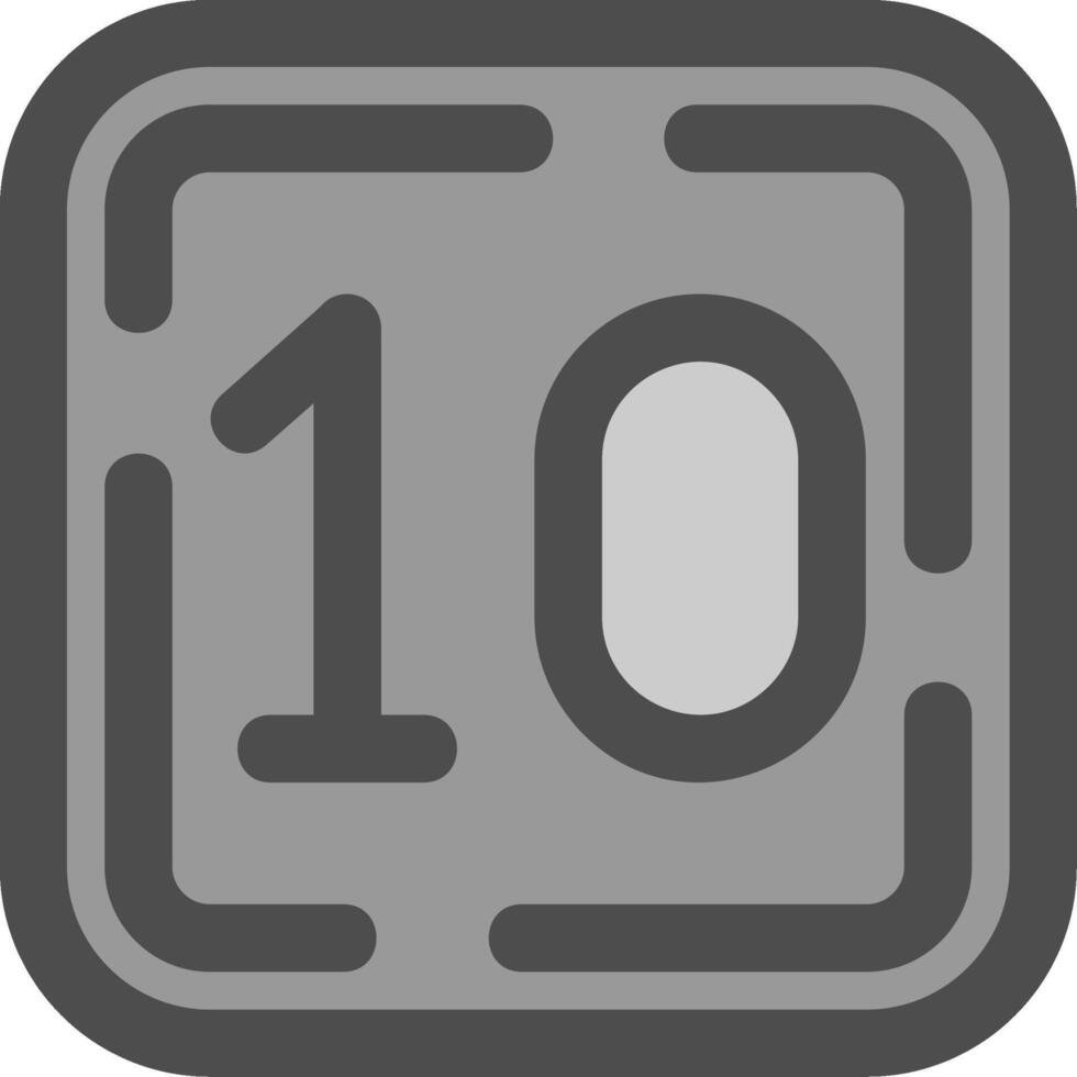 Ten Line Filled Greyscale Icon vector