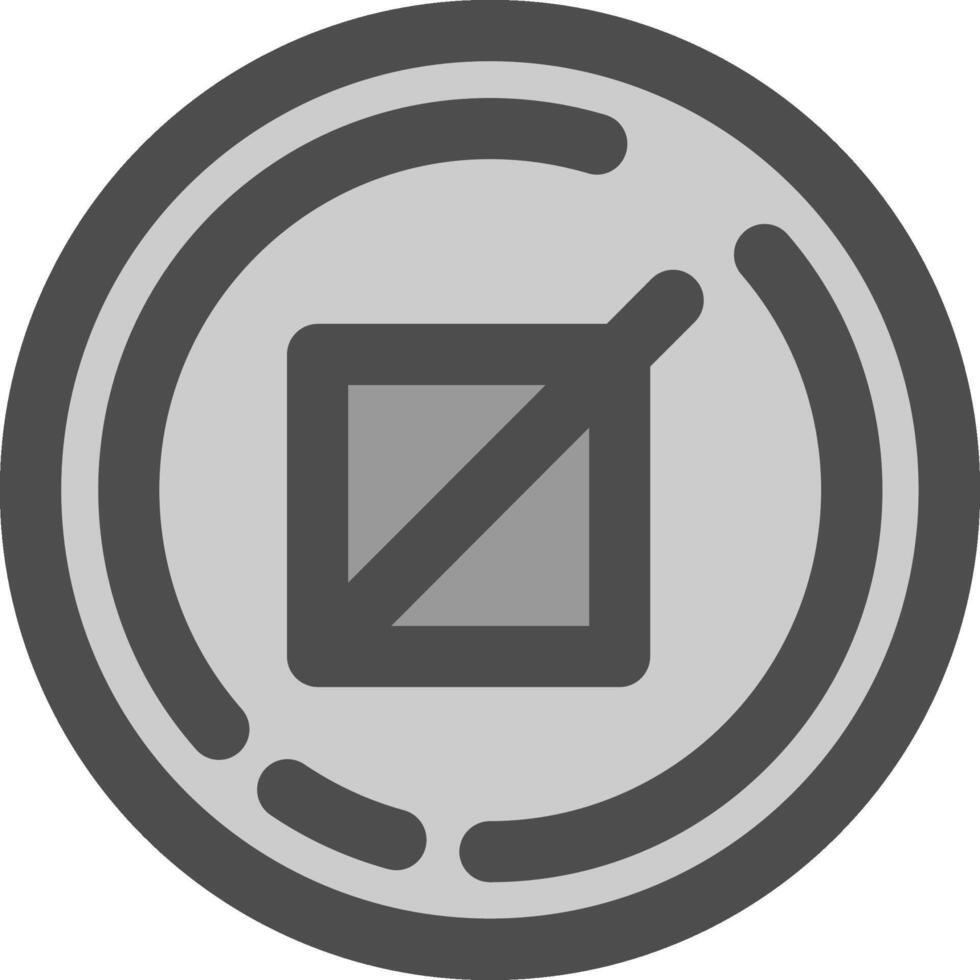 Crop Line Filled Greyscale Icon vector