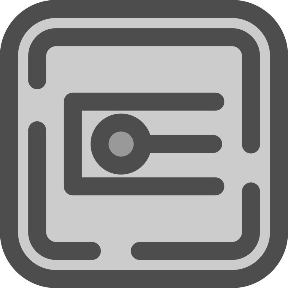 Endpoint Line Filled Greyscale Icon vector