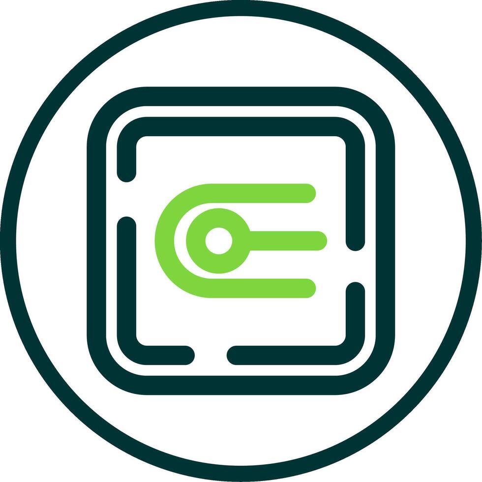 Endpoint Line Circle Icon vector