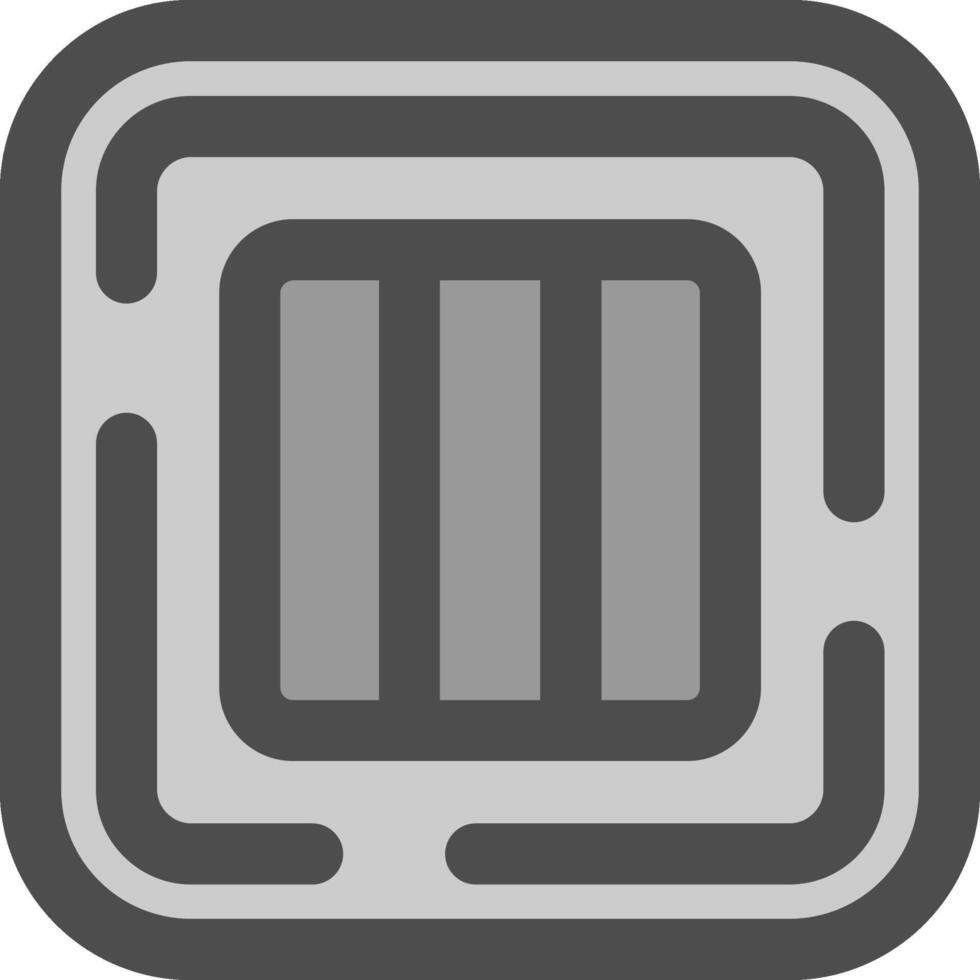 Column Line Filled Greyscale Icon vector