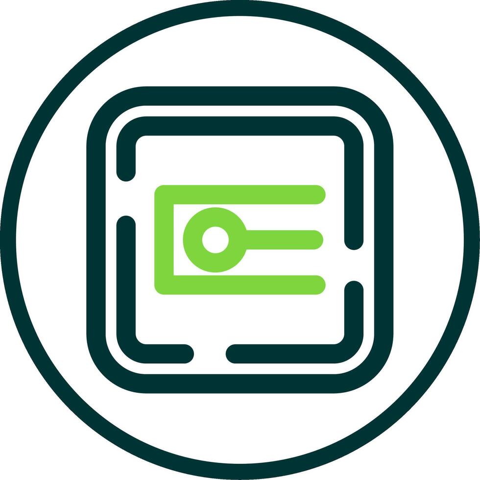 Endpoint Line Circle Icon vector