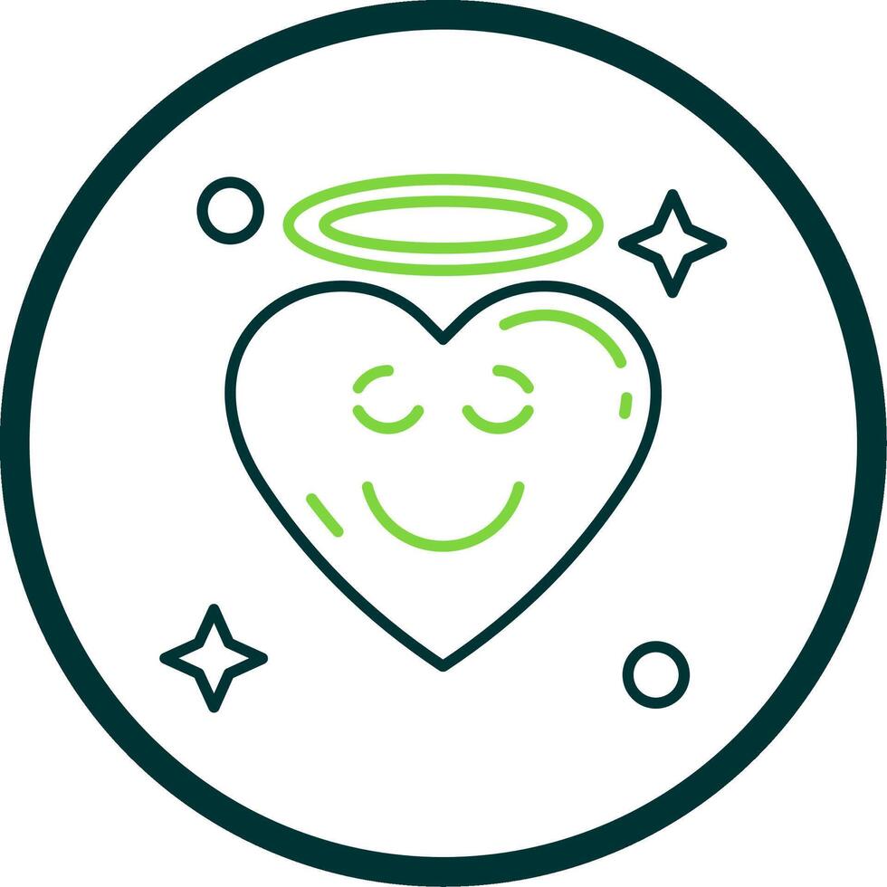 Angel Line Circle Icon vector