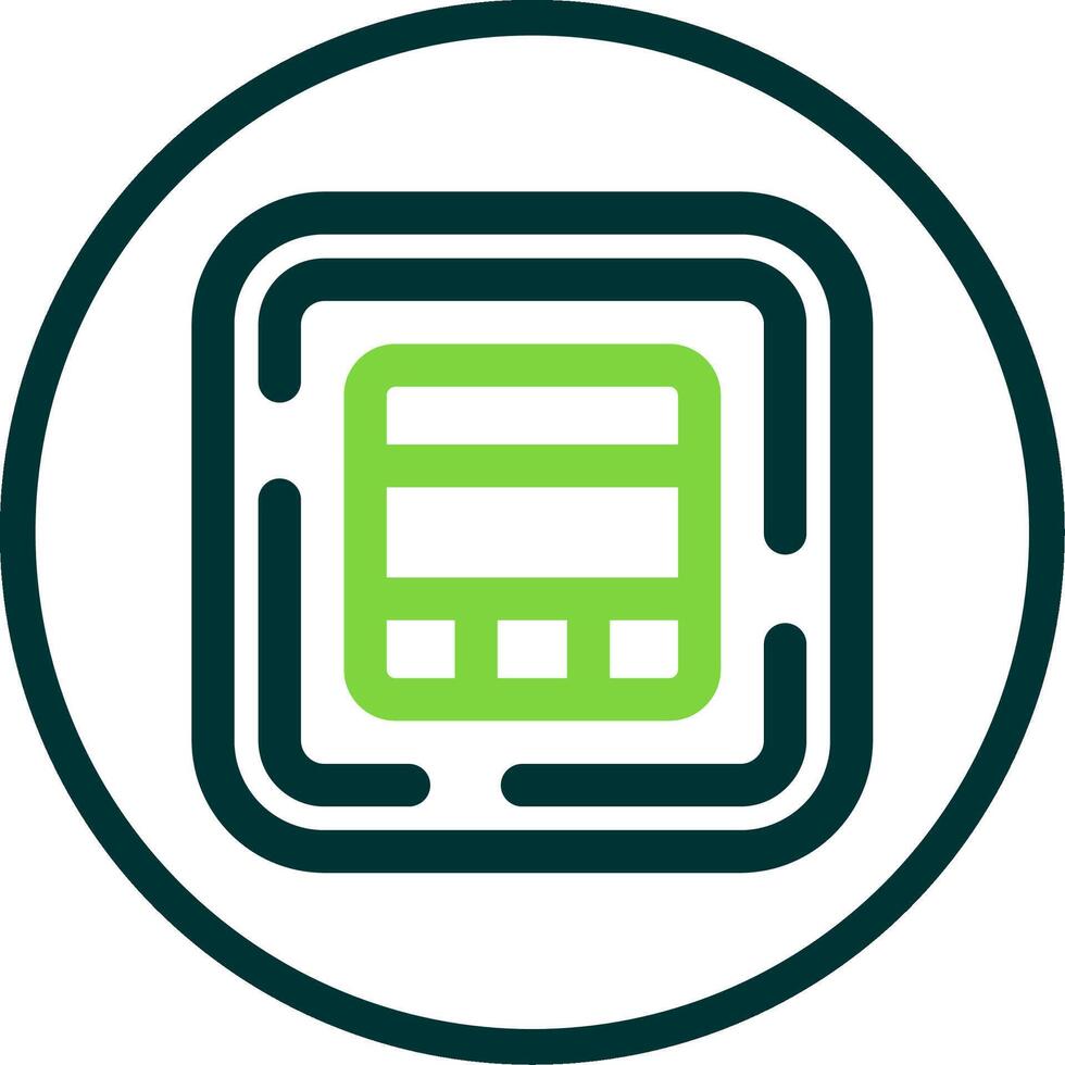 Layout Line Circle Icon vector