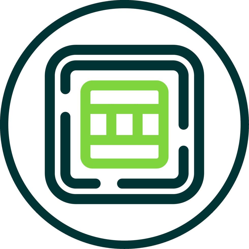 Layout Line Circle Icon vector