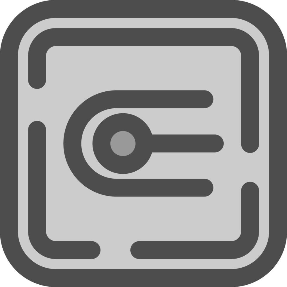 Endpoint Line Filled Greyscale Icon vector