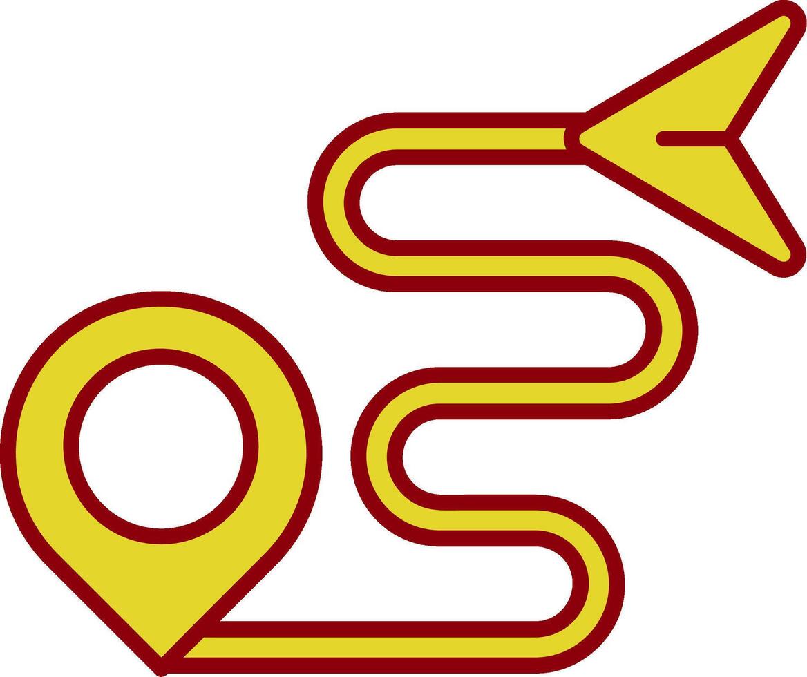 Route Vintage Icon vector