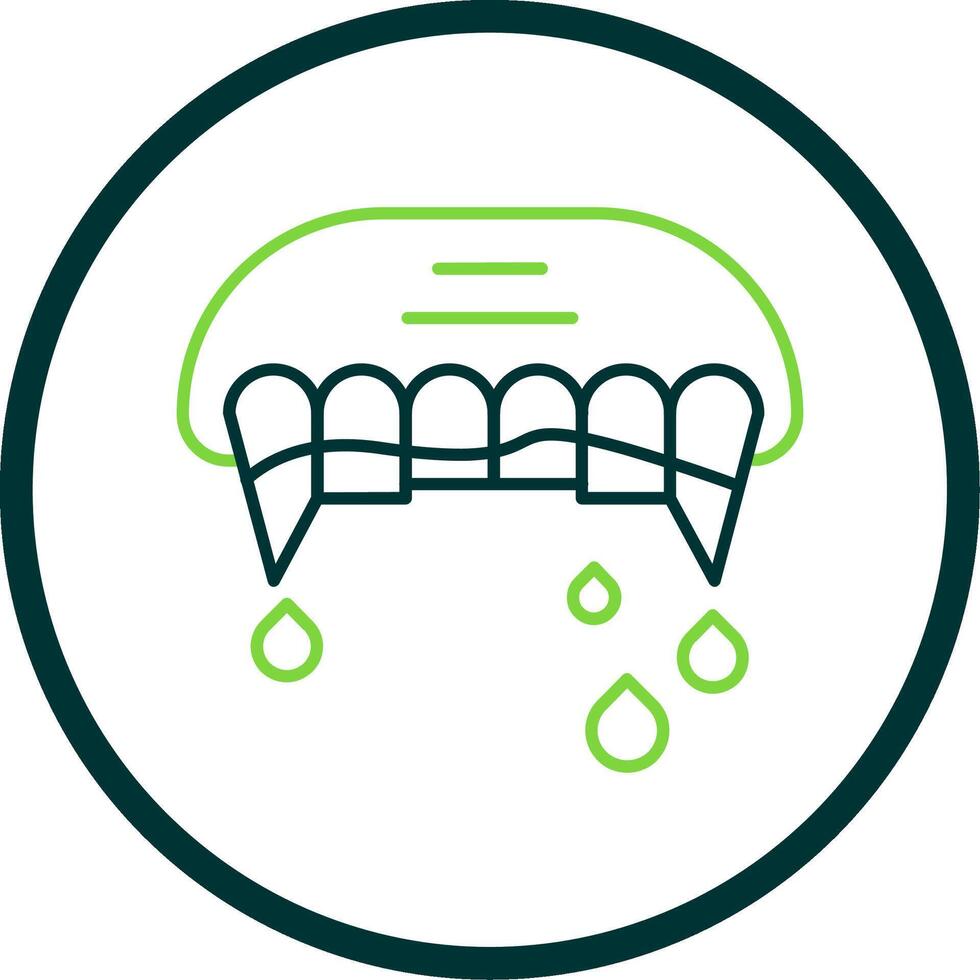 Teeth Line Circle Icon vector