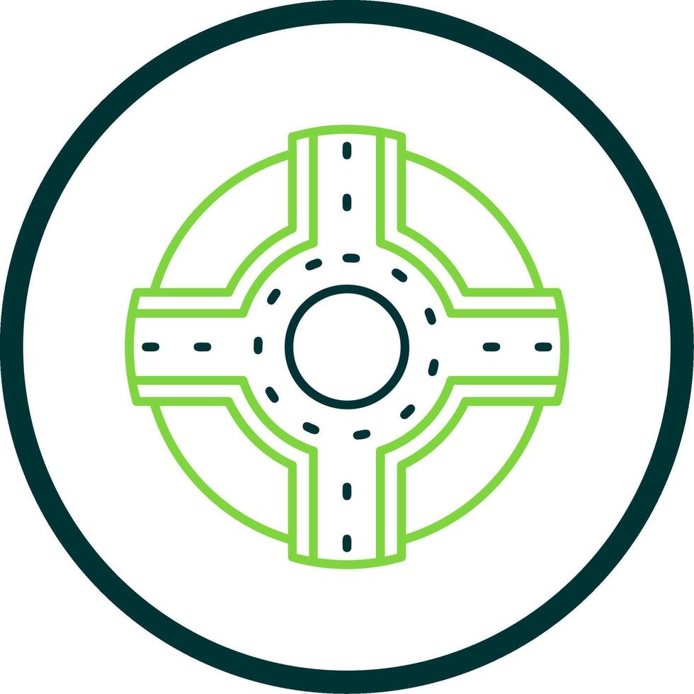 Roundabout Line Circle Icon vector