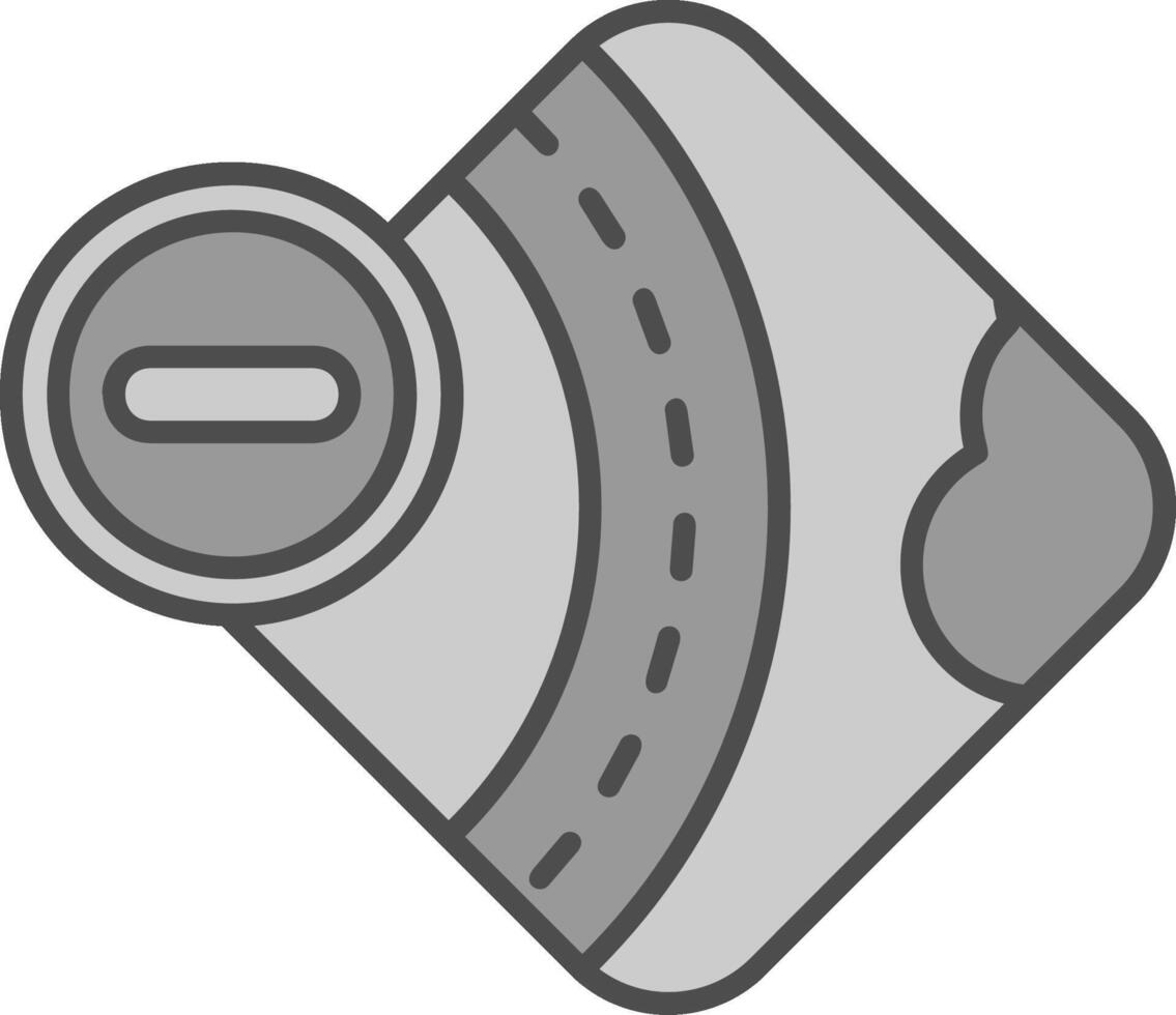 Block Line Filled Greyscale Icon vector