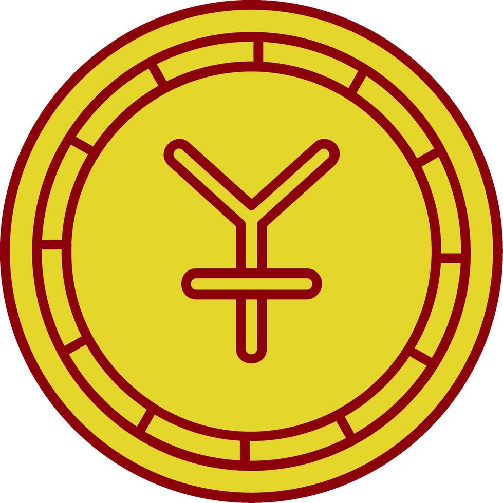 Yen Vintage Icon vector