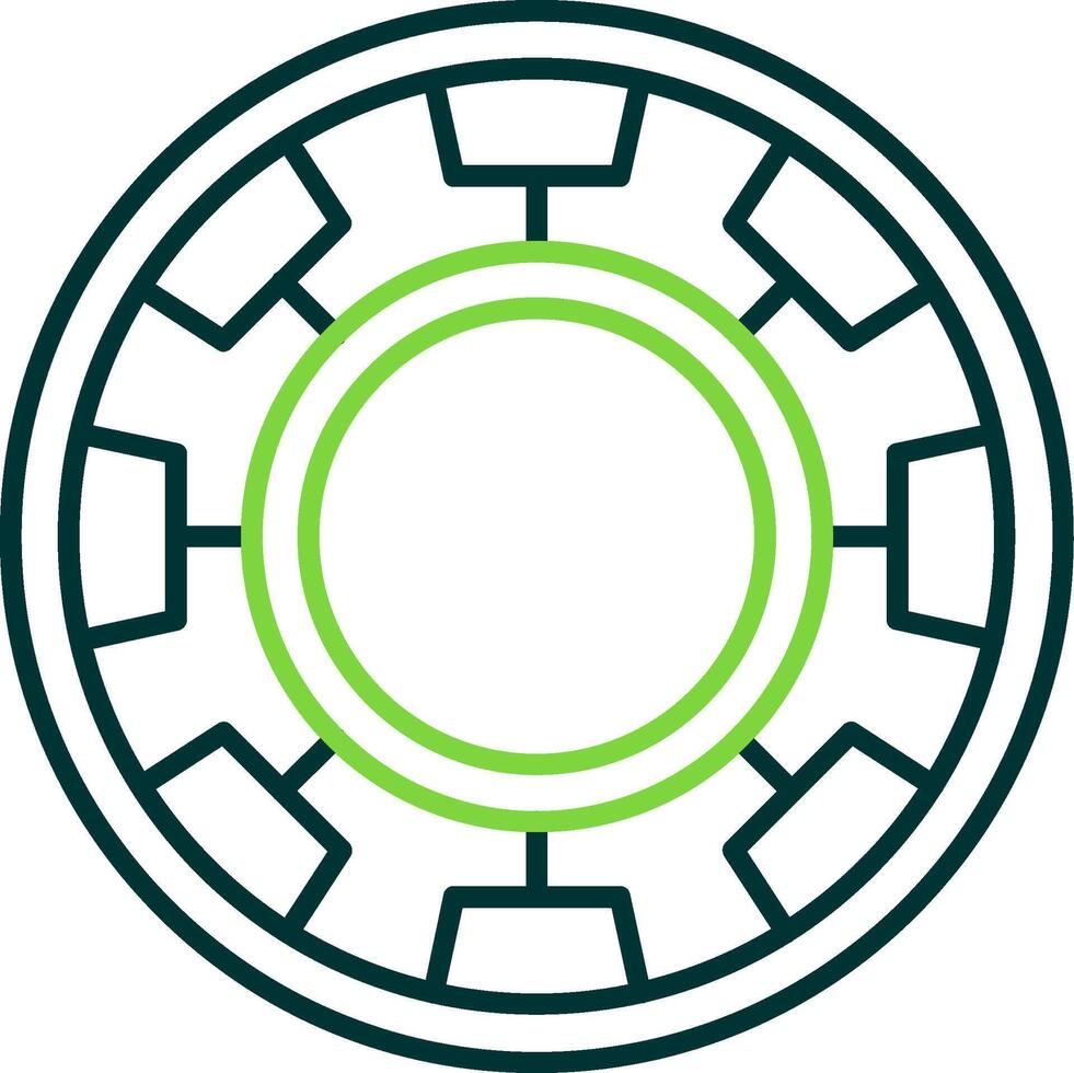Chip Line Circle Icon vector