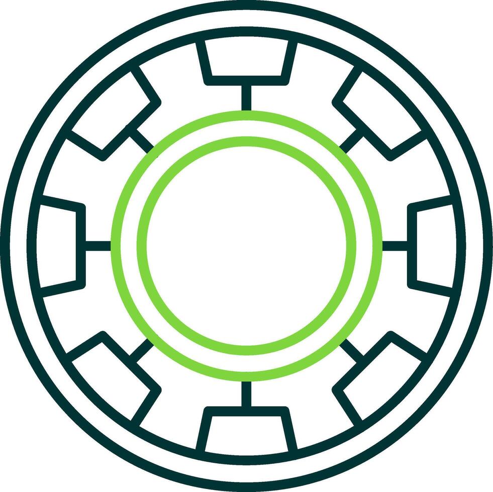 Chip Line Circle Icon vector