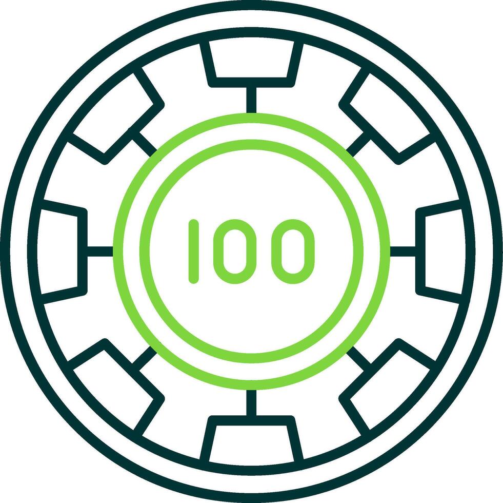 Chip Line Circle Icon vector